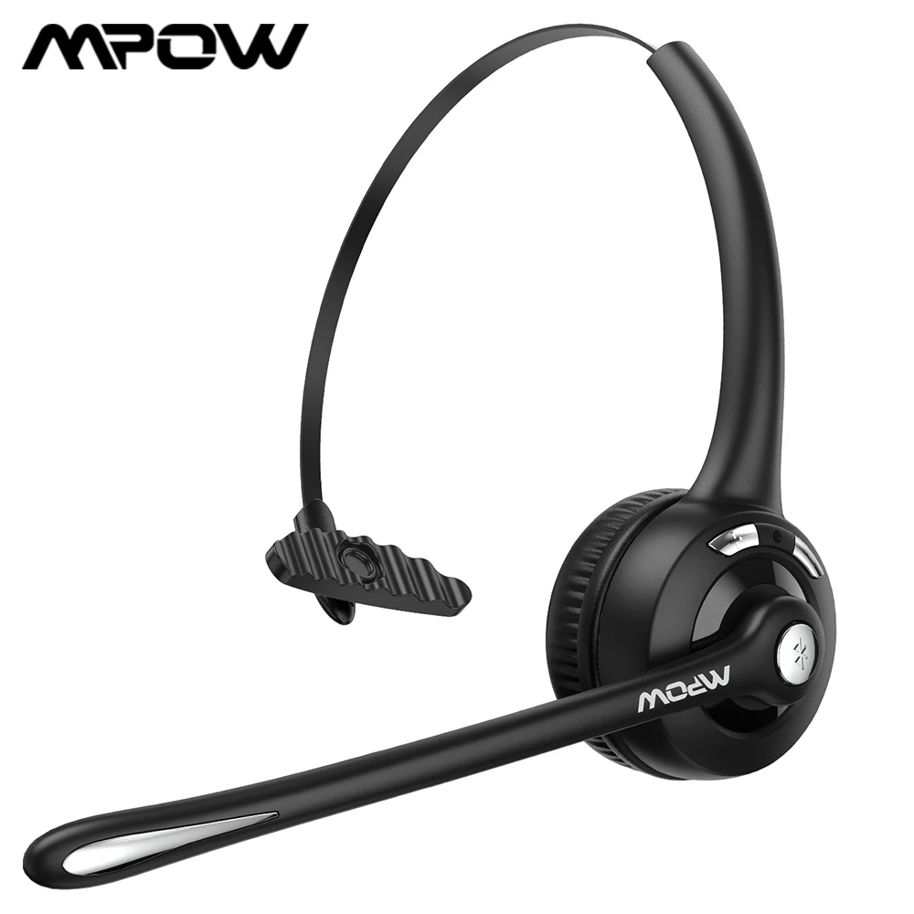 Беспроводная офисная гарнитура Mpow BH453 Bluetooth 5 0 CVC 6 микрофон с шумоподавлением и 16