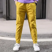 Повседневные длинные штаны на весну и осень для мальчиков, детская одежда, повседневная, свободная, для мальчиков 12, 15 лет, тонкая, модная