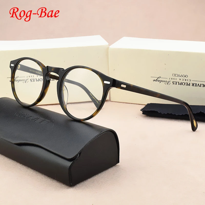 

new Brand Vintage round Glasses Frame Women Men Reading Computer Prescription Optical Eyeglasses clear lens Retro Eyewear OV5186