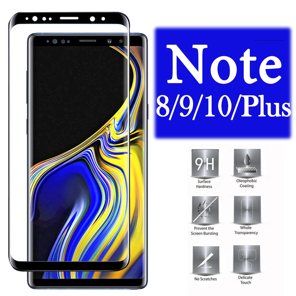 Защитное стекло для samsung note 9 8 10 plus с изогнутыми краями | Мобильные телефоны и