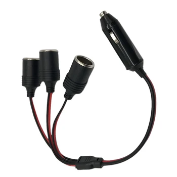 

3 Way Car Cigarette Lighter Adapter Power Socket Splitter Charger Max.10A