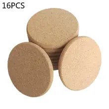 Пробковые подставки круглые для напитков с держателем-Премиум Набор 16 шт ", толщиной 1/5" идеально подходит для защиты вашей мебели термостойкие