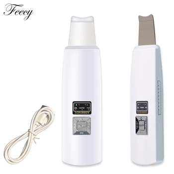 

Ultrasonic Skin Scrubber Facial Pore Ion Acne Blackhead Remover Peeling Shovel Face Cleaning Scrubber Vibrating Face Lift Device