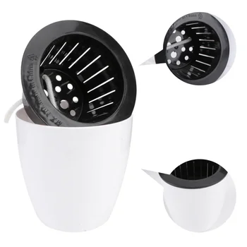 

1pc Flower Pot Round Automatic Watering Creative Plant Pots Self-watering Planter Plastic Flower Pot for Home Garden Office