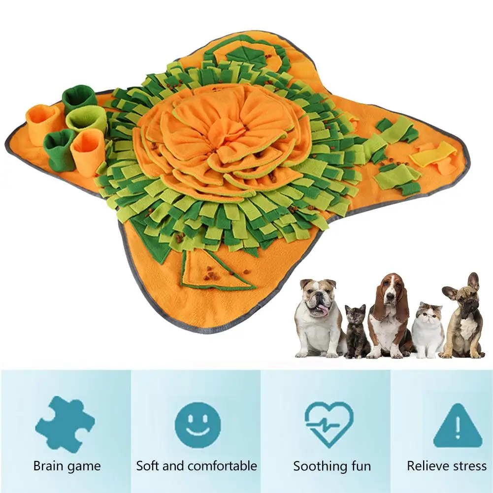 

Dog Puzzle Toy Pet Snack Feeding Mat Boring Interactive Game Training Blanket Snuffle Feeding Training Mat