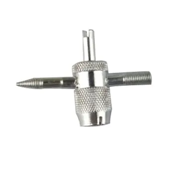 

Lightweight Practical Four Way Metal Valve Stem Screwdriver Tire Repairing Tool Standard for Trucks Motorcycles