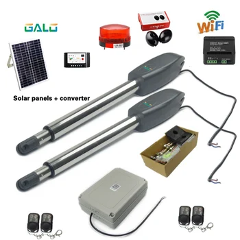 

400KG heavy door swing door with solar system WiFi control door opener driver wireless keyboard remote control automatic door