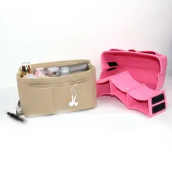 Сумка для хранения косметики с несколькими карманами, войлочный кошелек, органайзер, складная сумка H66