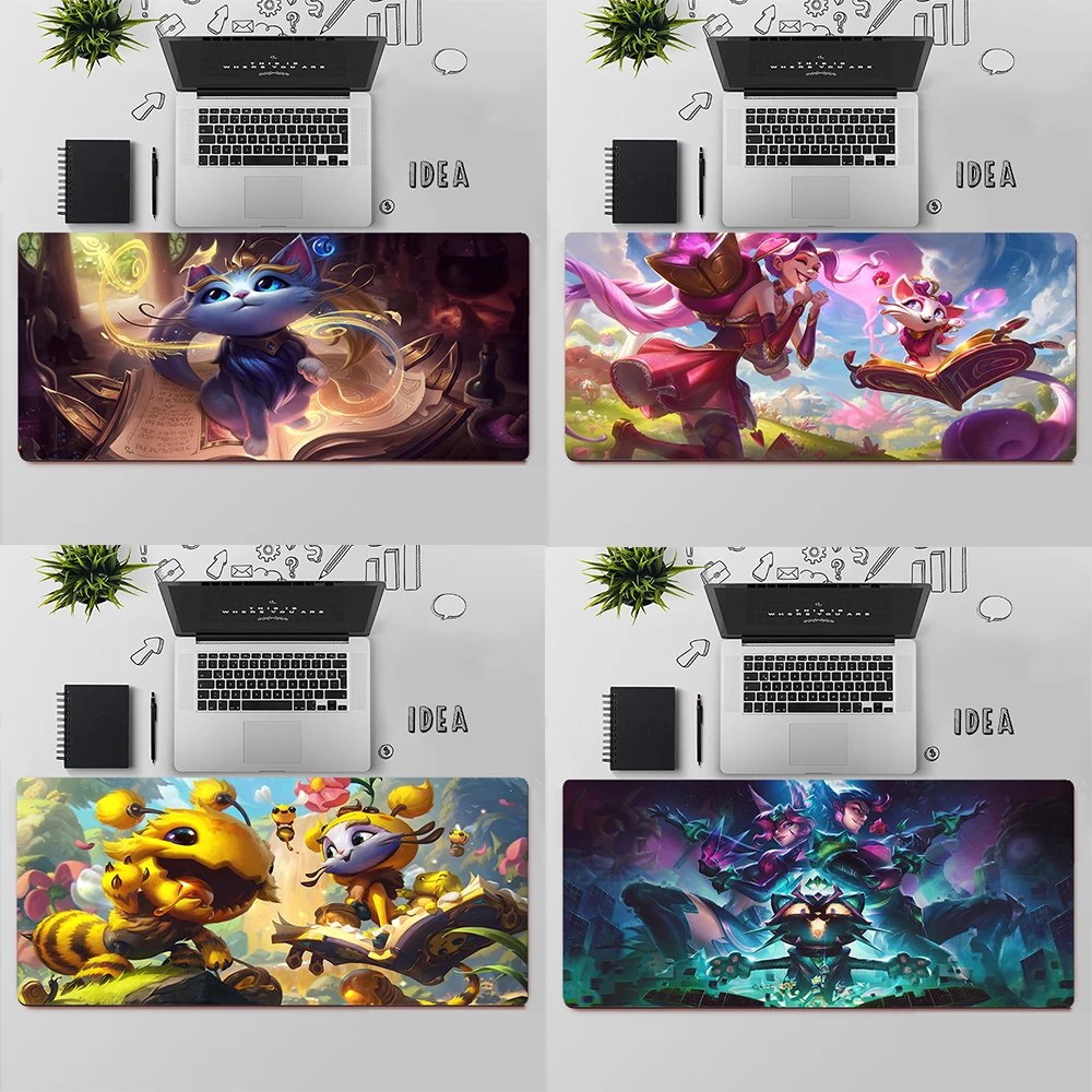 

League of Legends Yuumi Gaming Mouse Pad Large Mouse Pad PC Gamer Computer Mouse Mat Big Mousepad Keyboard Desk Mat Mause Pad