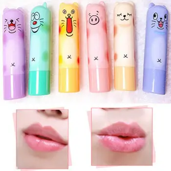 

1 PCS Moisturizing Colourless Cartoon Lip Balm Natural Plant Sphere Lip Gloss Fruit Embellish lipstick Makeup Tools TSLM1