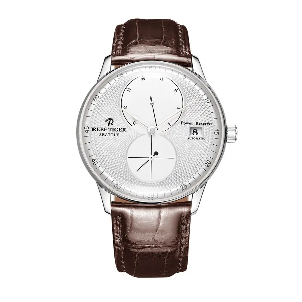 automatic watch p8 Мужские наручные часы, мужские Роскошные автоматические часы Reef Tiger, мужские водонепроницаемые механические наручные часы, запас хода, reloj RGA82B0 - Цвет: automatic watch p8