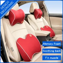 Автомобильная подушка для шеи и подголовника, подушка для автомобильного сиденья, подушка для головы, защита для шеи, автомобильное сиденье, подушка для шеи с памятью, хлопковые автомобильные аксессуары