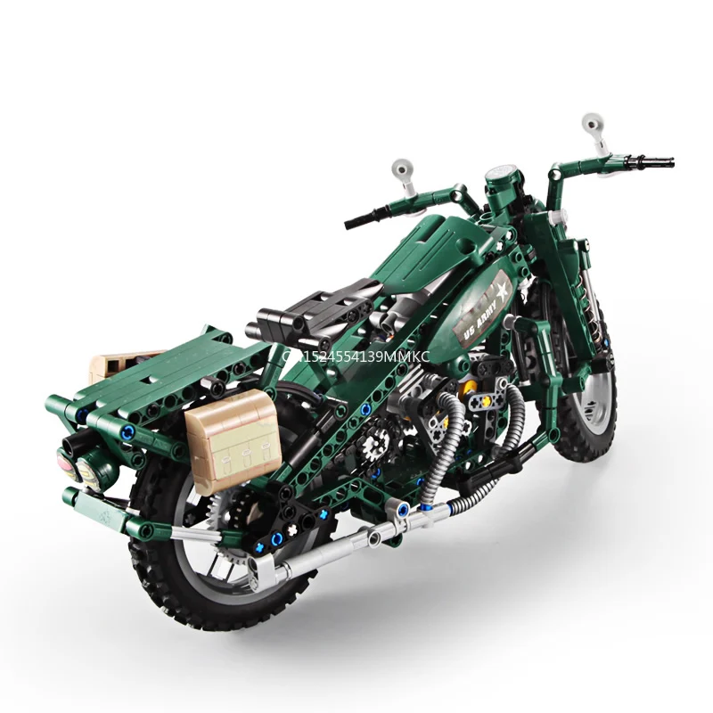

RC Two-Wheeled Motorcycle Fit City Police Technic Army Military Motorbike Building Blocks Bricks Children Toys Gifts