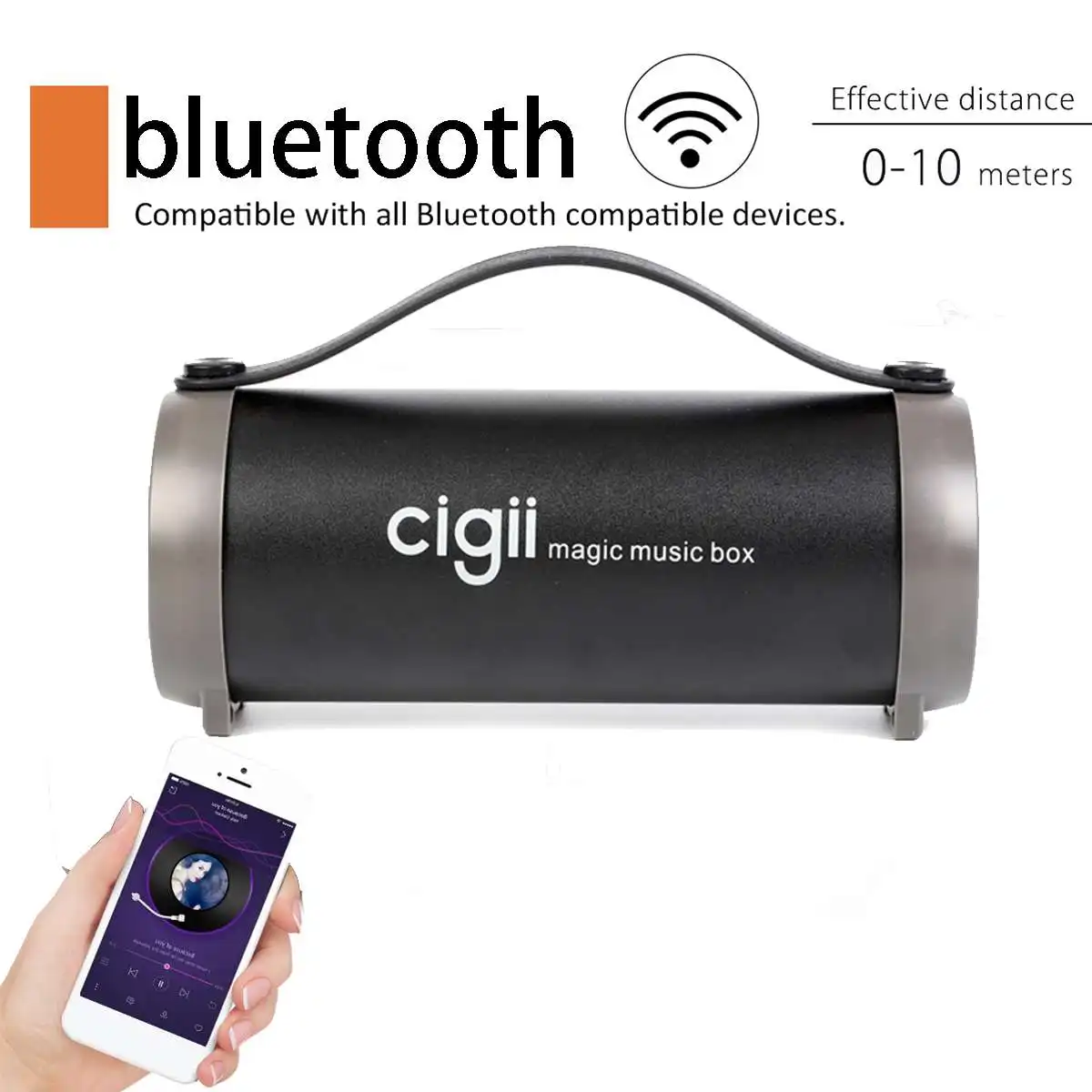 CIGII S33D 1500 мАч беспроводной портативный динамик с Bluetooth сабвуфером объемного шумоподавления наушники вечерние применимые