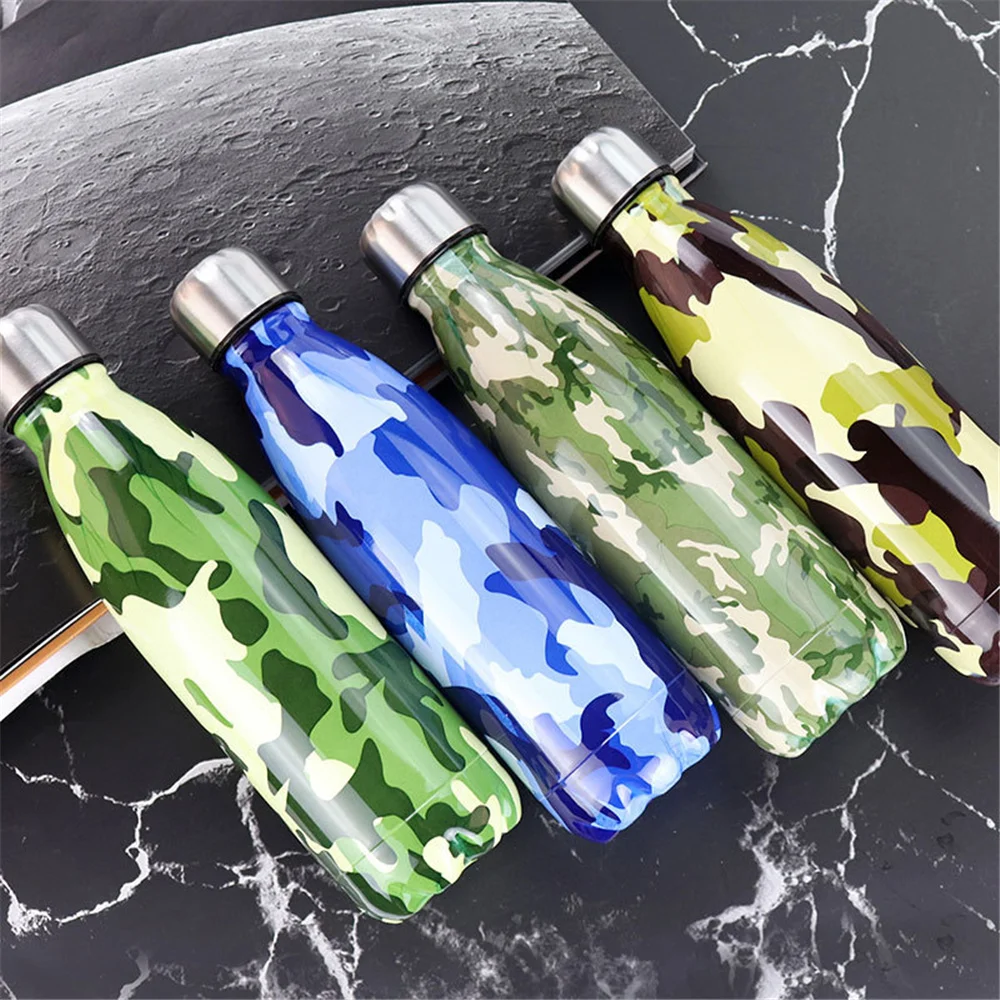 24 colors BPA free Water Bottle Coffee Thermos Bottle Stainless Steel Beer Tea Drink Bottle Portable Travel Sport Insulated Cup