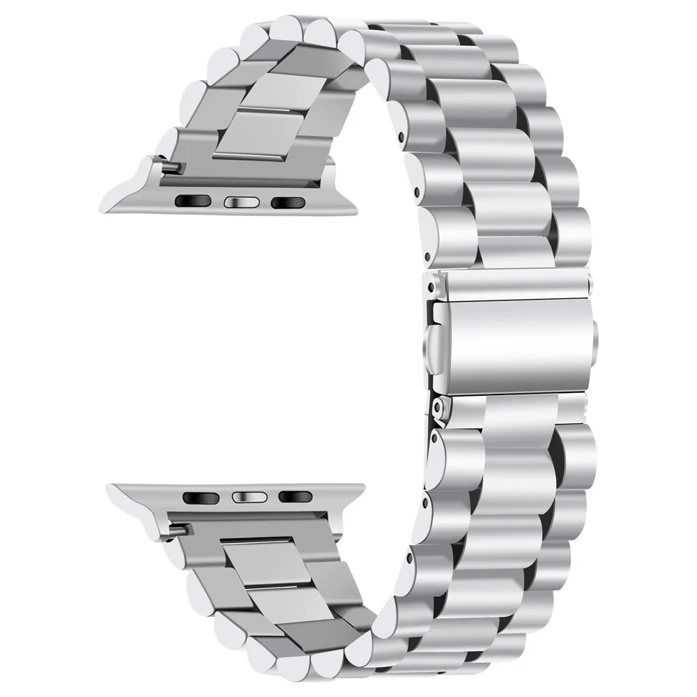 

Stainless Steel Solid Double Push Button Fold Watch Buckle Butterfly Deployment Clasp Watch Strap 38-40mm 42-44mm WB175