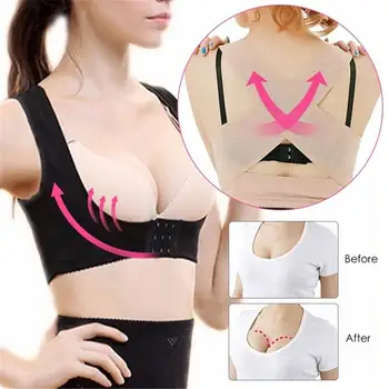 

Chest Lift Women Chest Brace Support Vest Back Adjustable Breathable Corrector Vest