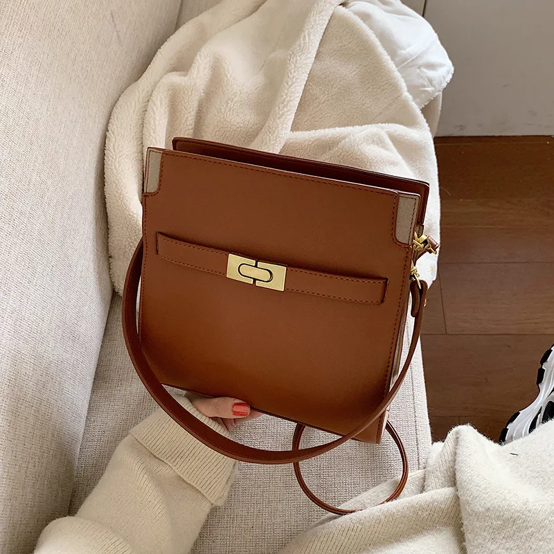 

Simple-Style Commuting-Style Large-Volume Mixed Colors Tote Bag WOMEN'S Bag New Style 2019 One-Shoulder Large Bag Simple Fashion