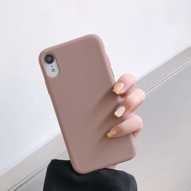 Luxury Silicone Phone Case for iPhone 11 13 12 Pro Max mini Soft Candy Cover for iPhone iPhone XR XS X 6 6S 7 8 Plus Cases iphone 11 card case