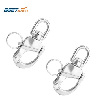 

2X 316 Stainless Steel Swivel snap Shackle Quick Release Boat Anchor Chain Eye Shackle Swivel Snap Hook for Marine Architectural