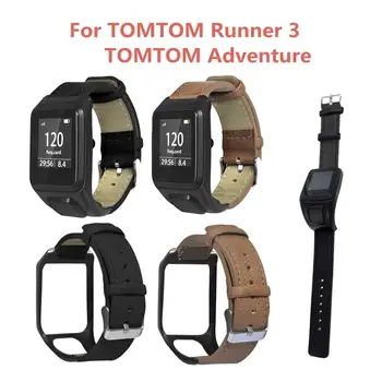 

Leather Replacement Strap Watch Bands Bracelet Wristbands Accessory For The Tom 3/2 Series GPS Watch Runner 2/3
