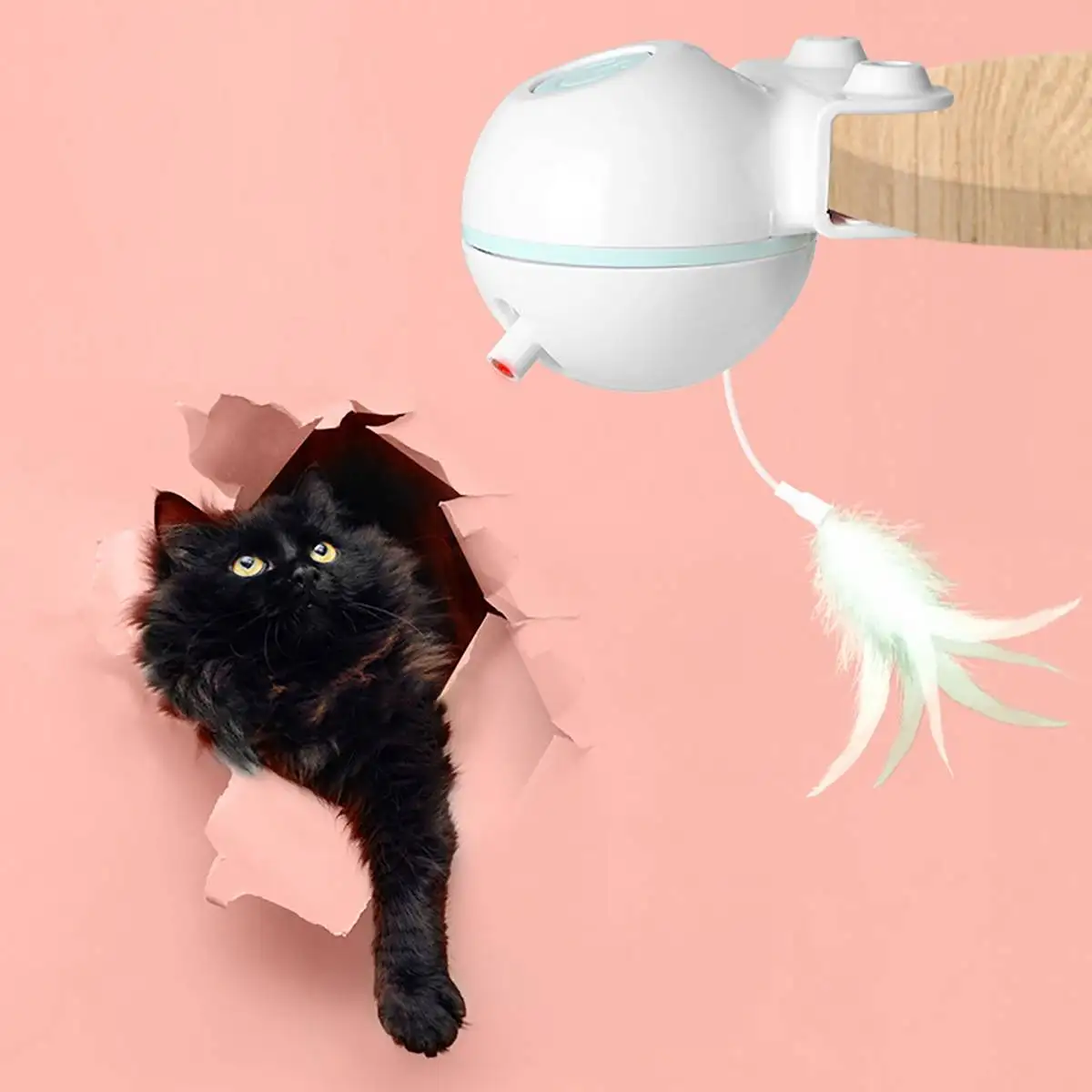 Электронная игрушка для кошек, перо, USB электрический питомец, забавная игрушка для кошек, палочка для кошек, перья, можно зажимать, игрушки для домашних животных, игрушка для кошек, чувствительный лазер