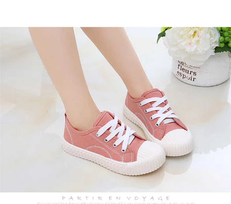 Fashion Kids Shoes Unisex Boys Girls Sneakers Children Casual Canvas Shoes For Big Boy Girl Candy Colors Soft Breathable 27-38