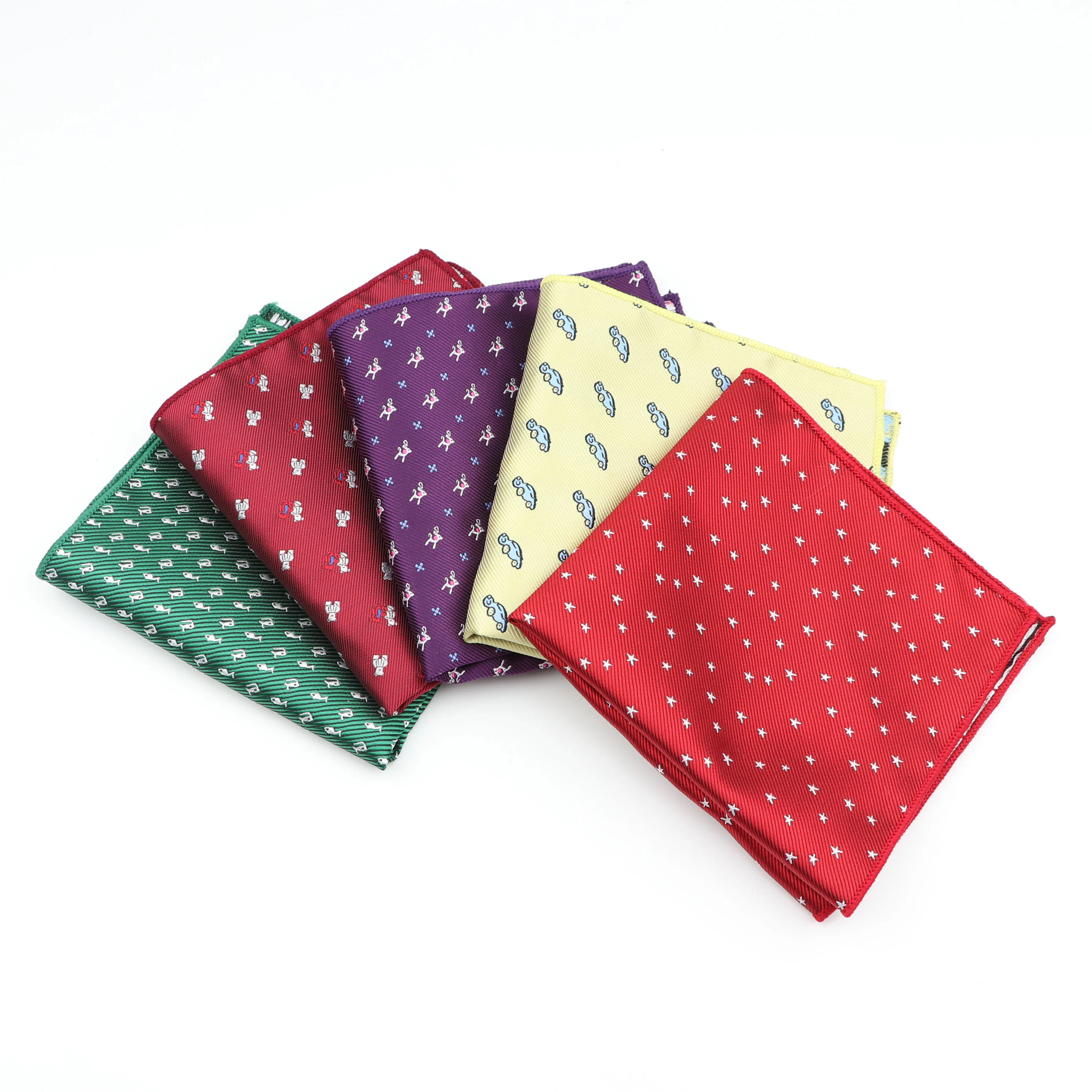 Polyester Handkerchief Scarves Vintage Fabric Hankies Umbrella Star Car