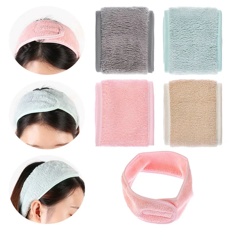 

2020 New Coral Fleece Wash Face Soft Facial Hairbands For Women Girls Headbands Headwear Hair Bands Turban Hair Accessories