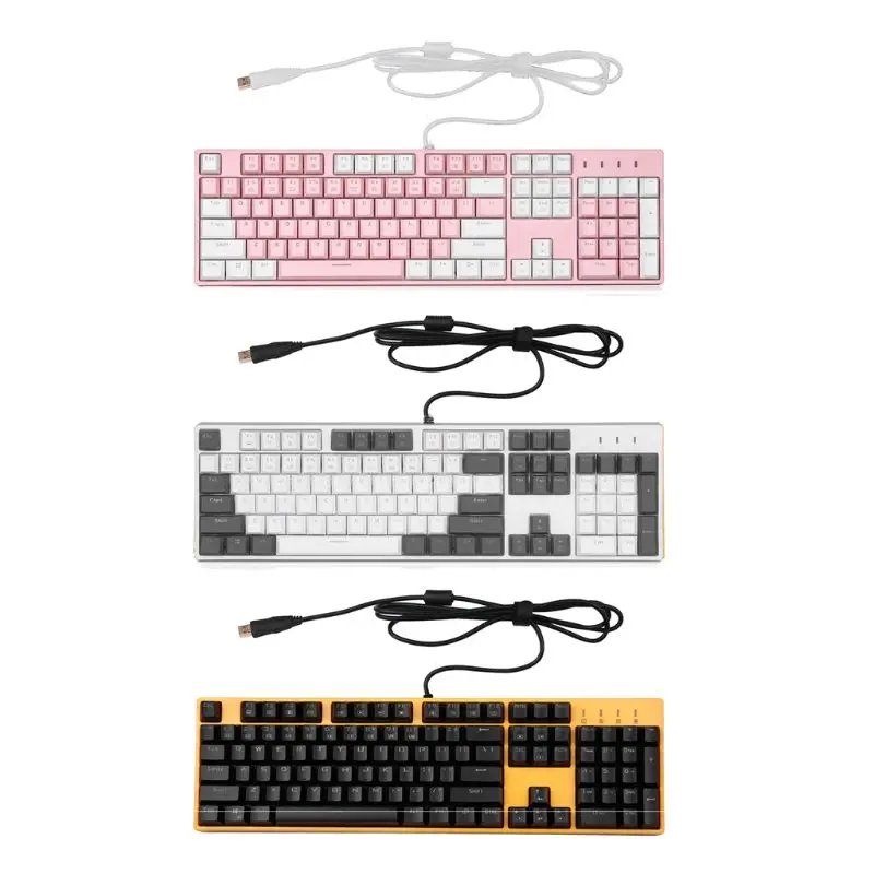 

X-8100 RGB Rainbow LED Backlit Mechanical Gaming Keyboard 104 keys Anti-ghosting Outemu Blue Switch USB Wried Wrist Rest For PC