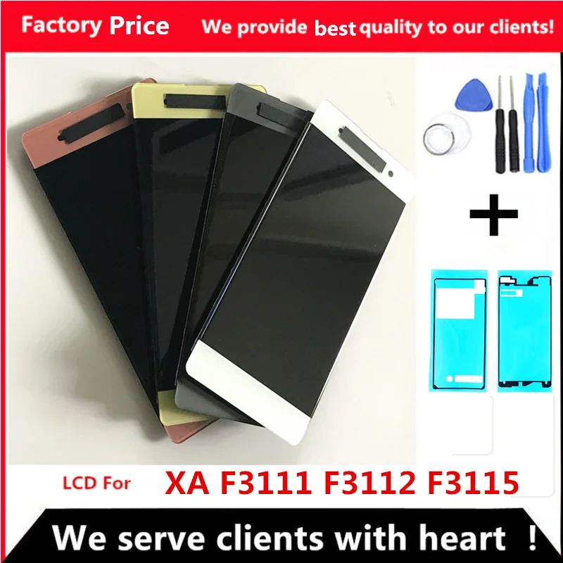 

100% Tested 5.0" display For SONY Xperia XA F3111 F3112 F3116 LCD Touch Screen Digitizer Assembly Replacement Parts XA Display