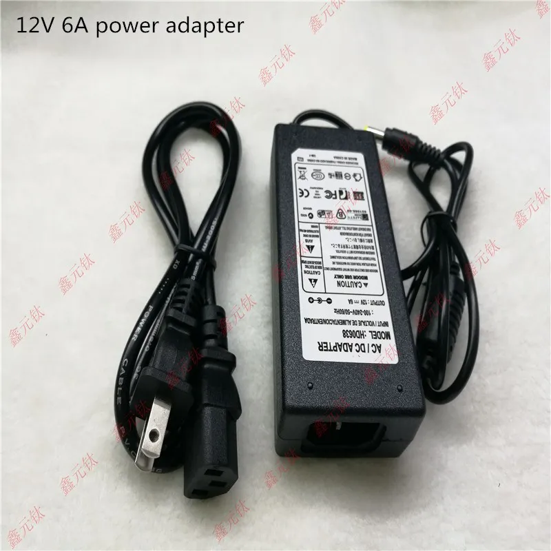 

12V 6A LED strip power adapter 72w ac100v/240v To dc12v lighting Transformers supply LED Driver Volt