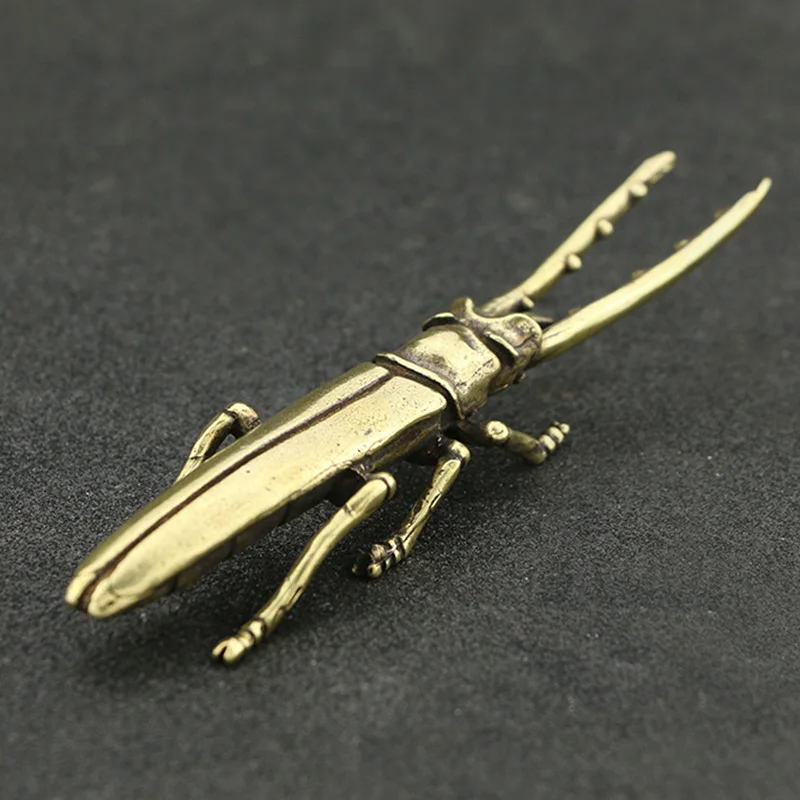 

1X Solid Copper Figurine Of Insect Work Accessories Pendant small Statue Figurine Miniature Home Office Table Decoration