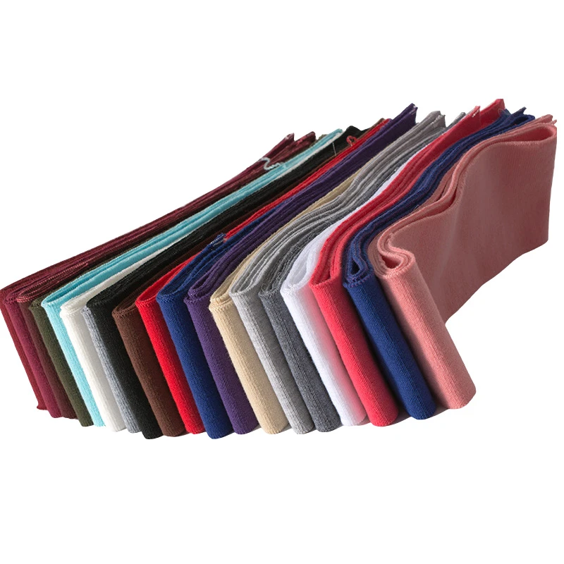 80cm High Elastic Knitted Rib Antipilling Polyester Yarndyed Knitted Threaded Hem For Cuffs