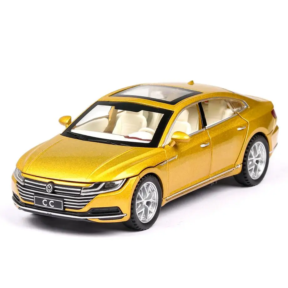 1/32 высокая имитация 4 цвета оттягивающаяся назад модель автомобиля Diecasts свет и звук спортивный сплав автомобиль коллекция игрушка для детей V183 - Цвет: Yellow