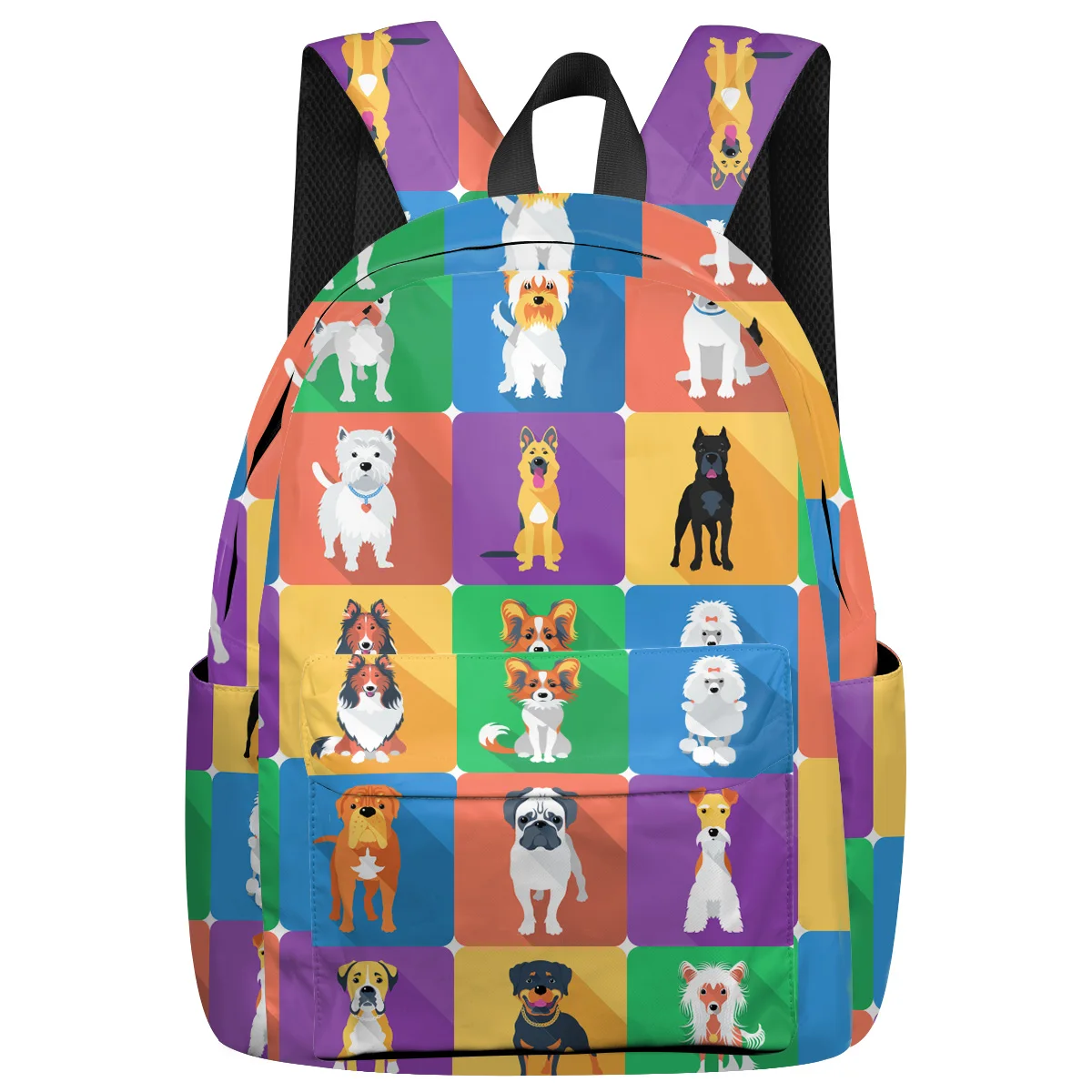 

WHEREISART Cube Puppy Backpacks Abraham Lincoln'S Birthday Internal Frame Backpacks Shoes Compartment School Book Bags Wear