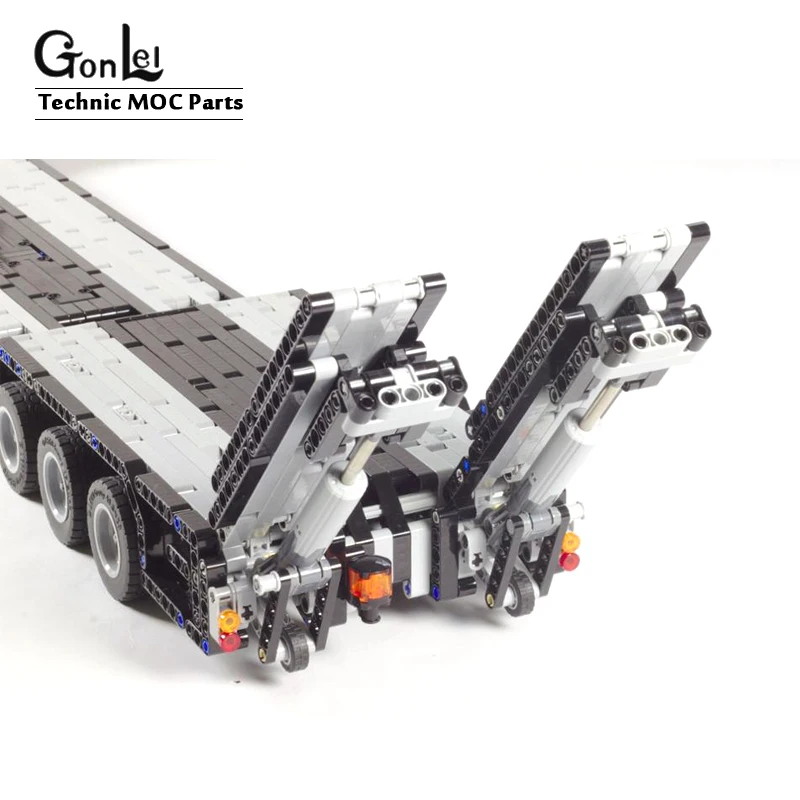 NEW Technic RC Power Мобильный Радиоуправляемый низкий загрузчик с рампами буксировочная