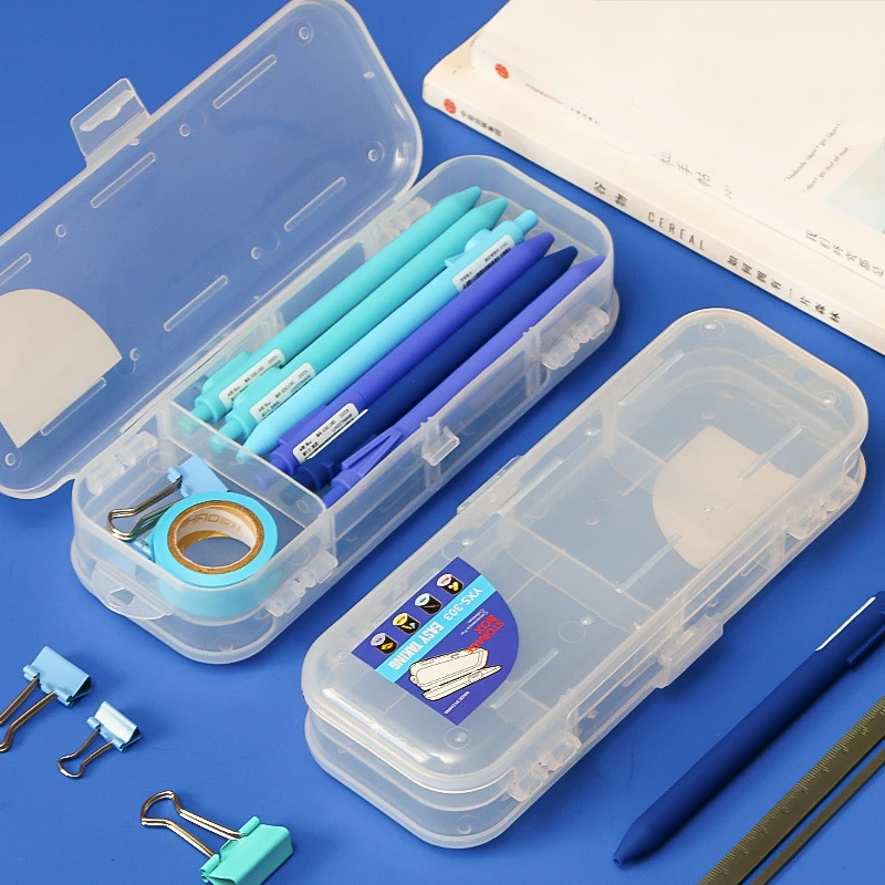 Transparente estuche escolar Estudiante de gran capacidad estuche lapices PP de plástico estuches papeleria cartucheras para lapices escolares|Estuches escolares| - AliExpress