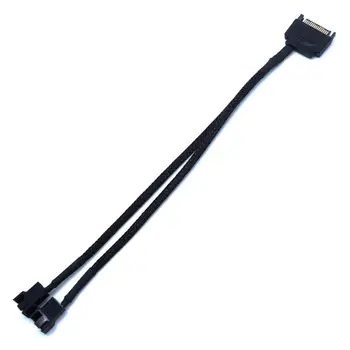 

SATA 15Pin to Two Way 3/4Pin Cooling Fan Power Adapter Extension Cable Cord CPU Cooler Cable переходник Computer Accessories Hot