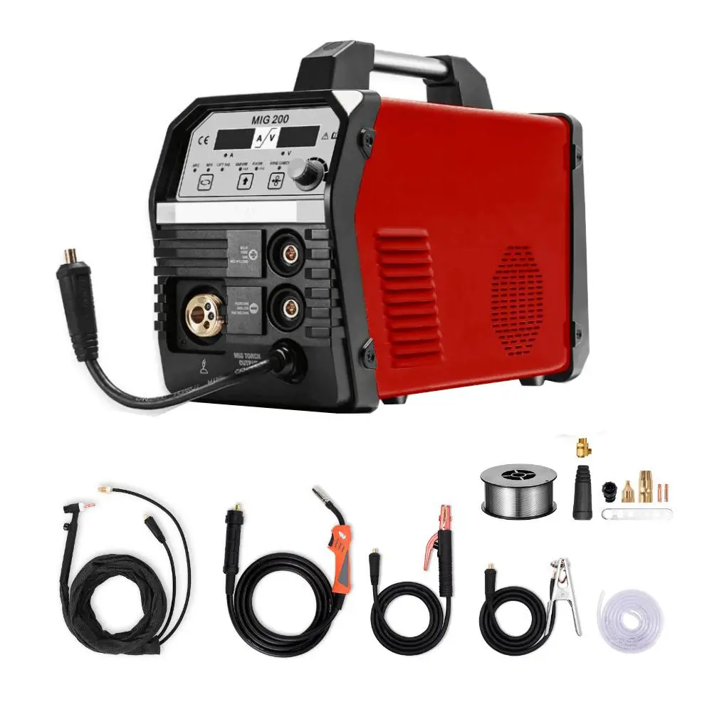 

MIG200 Mig Welders Welding Machine Functional DC Gas No Gas Self-Shielded MIG 4.0mm ARC Welders MIG LIFT TIG MMA 110V-220V