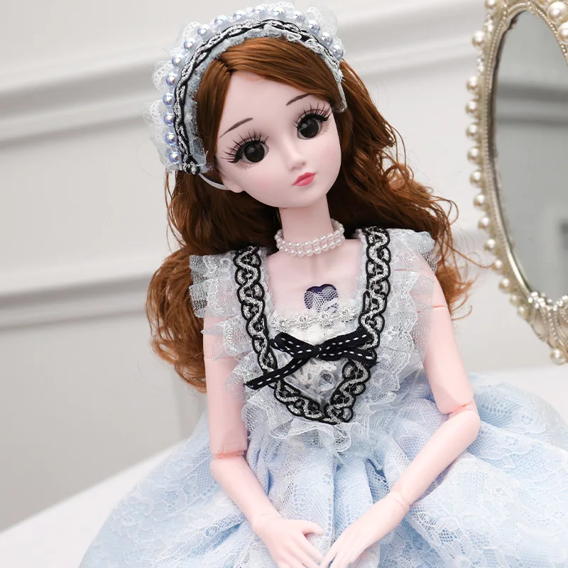 60 см BJD кукла с платьем принцессы 1/3 большие куклы 18 шарнирных кукол с одеждой обувь парик для макияжа подарок для девочек AT91 - Цвет: Doll I