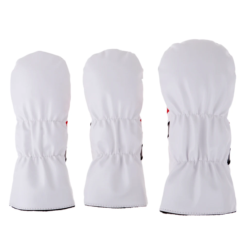 6Pcs Golf Driver Head Cover 1 3 5 Fairway Woods Headcovers Golf Club Protect Cover Golf Accessories Replacement Supplies