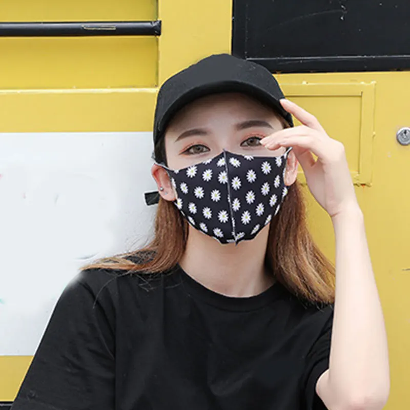 Foldable Mouth Mask Summer Sunscreen Face Mouth Mask Windproof Summer Mouth-Muffle sports Reusable Cotton Mouth Masks
