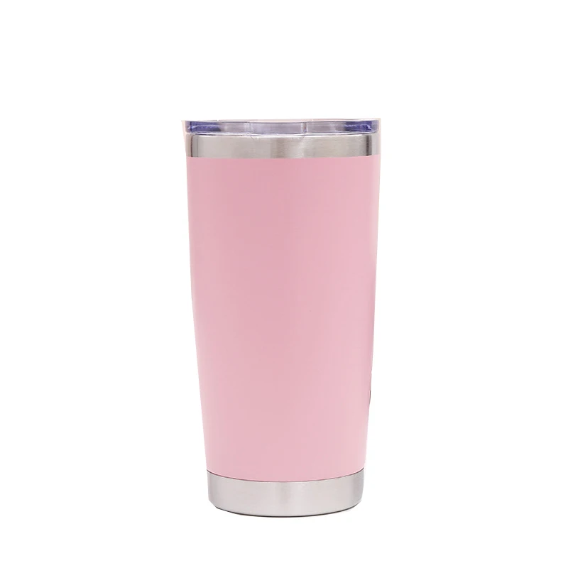 Лазерная гравировка, Кастомизация 20 унций 30 унций, нержавеющая сталь, пивной стакан, стакан, дорожная пивная кружка, термос, кофейные кружки - Цвет: 20oz pink