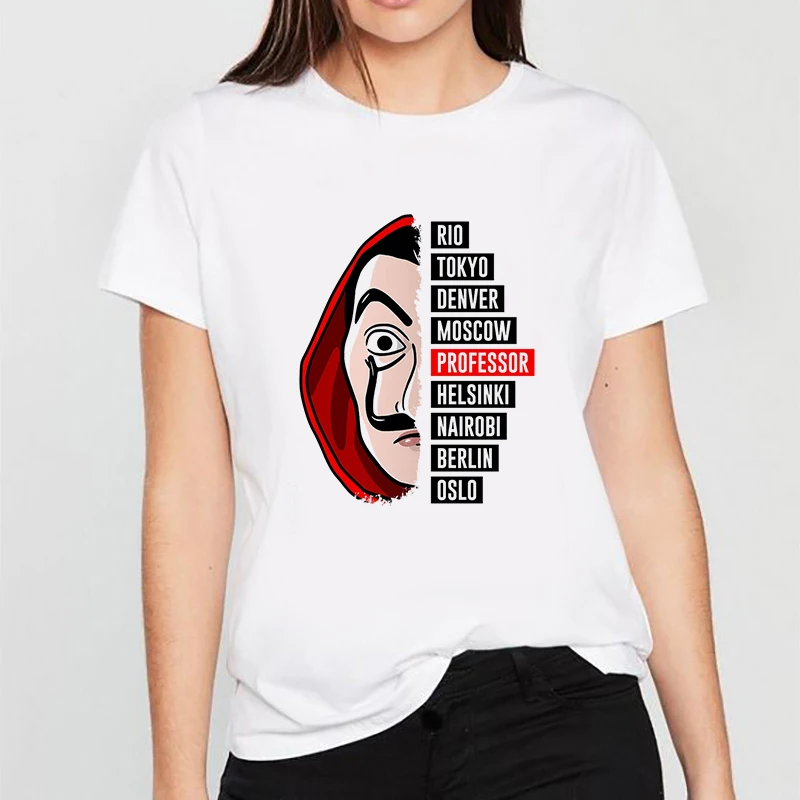 Summer Casual Women T shirts Portrait of the card house Printed Fashion clothing Harajuku Casual Korean Style Tops female Tee