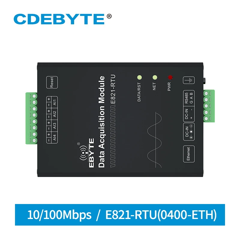 E821 RTU (0400 ETH) RS485 Ethernet цифровой количество 4 канала аналоговый вход IO порт Modbus TCP