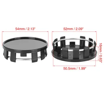 

Black Wheel Hub Cap Accessories Universal 4Pcs set 54mm Car Tyre Center