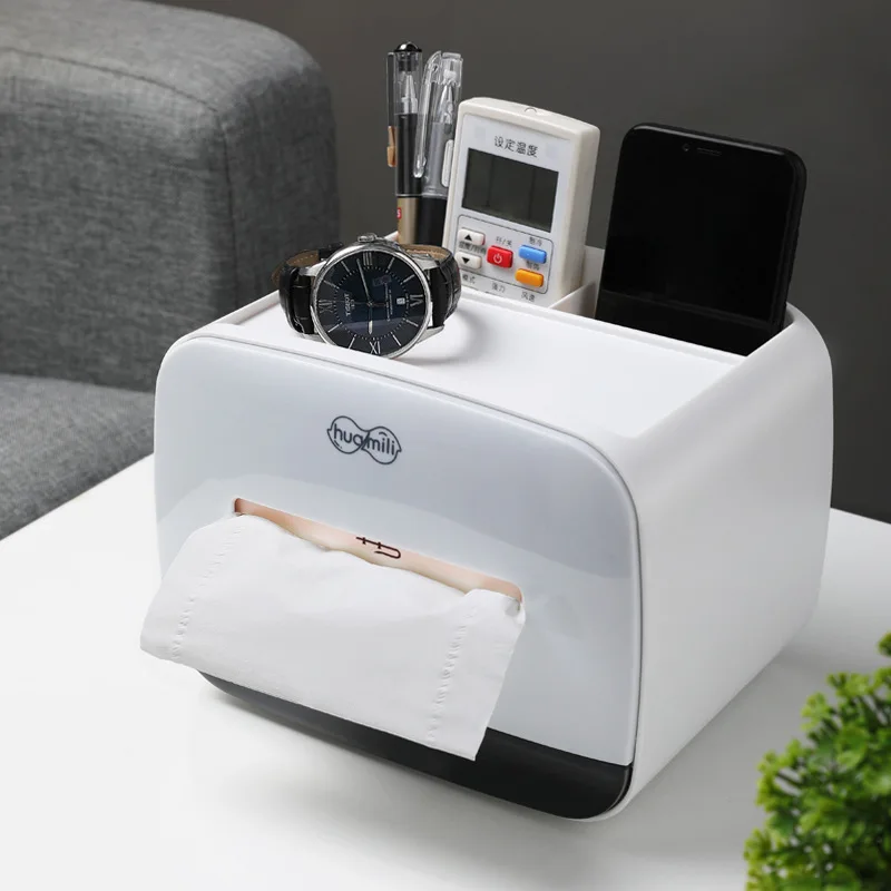 

Home Kitchen Desk Tissue Case Plastic Tissue Holder Makeup Cosmetic Storage Box Organizer Bathroom Car Home Decoration G-BOOGE