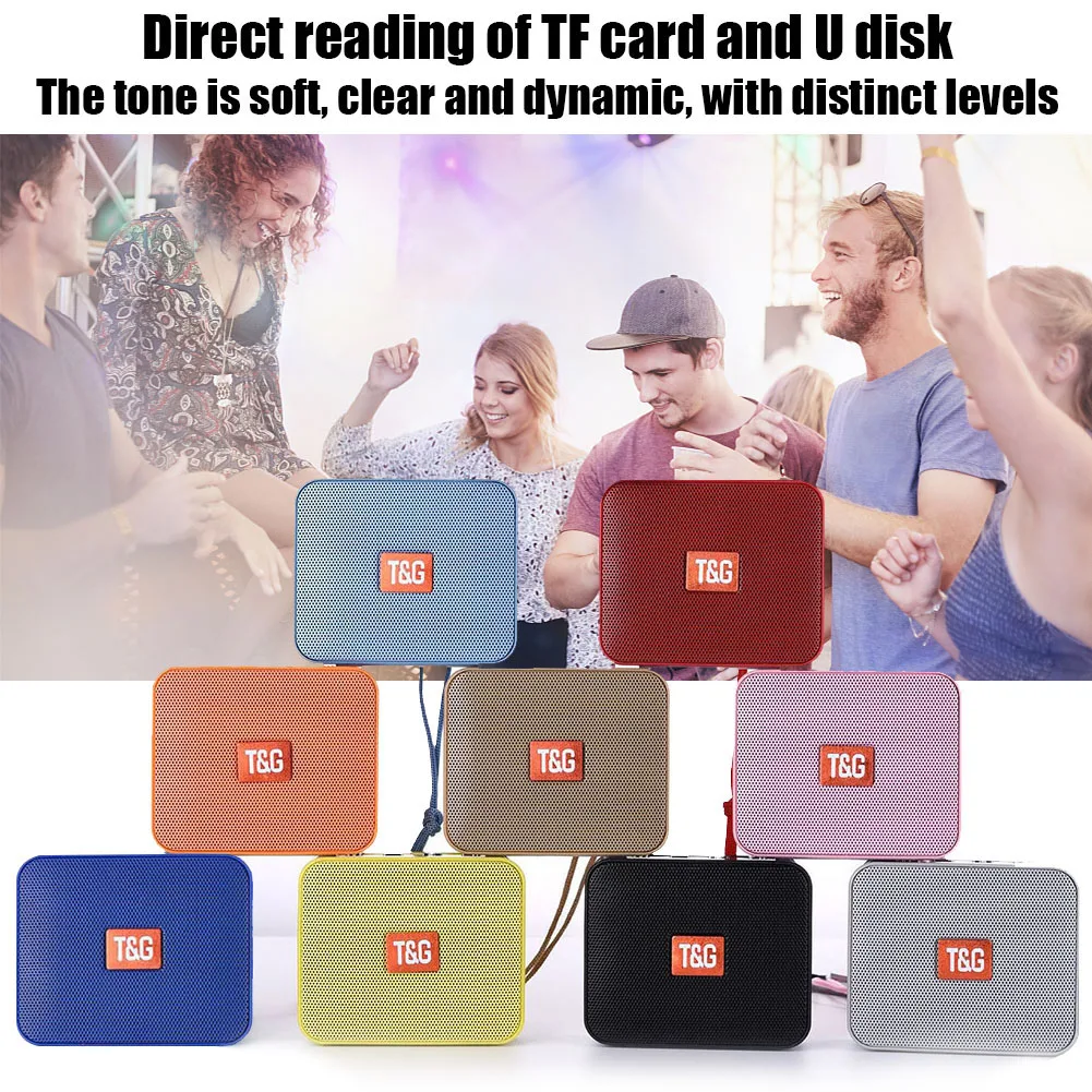 Уличный сабвуфер мини динамик s TG166 TWS Bluetooth портативный с поддержкой TF карты u диск