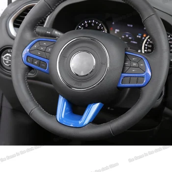 

Lsrtw2017 Abs Car Steering Wheel Height Adjuster Trims Button Frame Trims for Jeep Renegade Compass 2016 2017 2018 2019 Auto